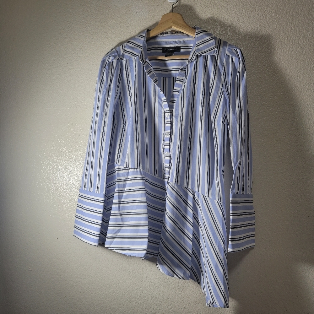 INC International  Button Down Striped  Blouse